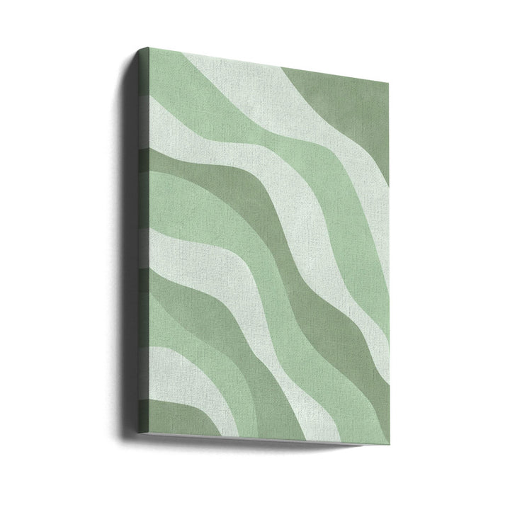 Green waves Art Print