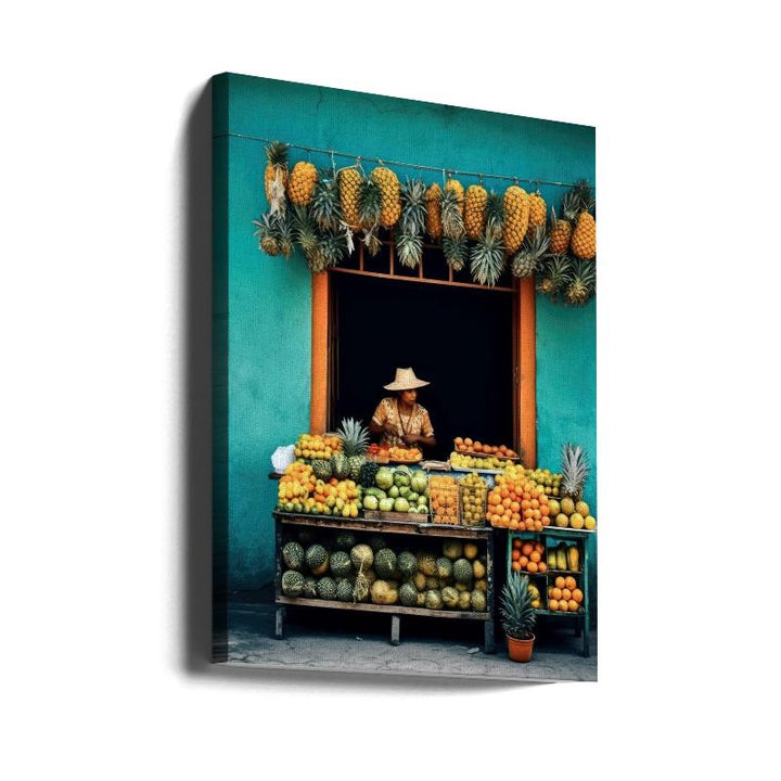 Colores en el Mercado Mexicano Art Print