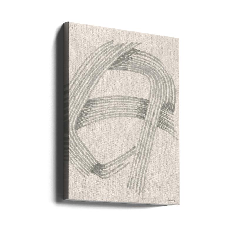 Abstract Grey Intersections II Art Print