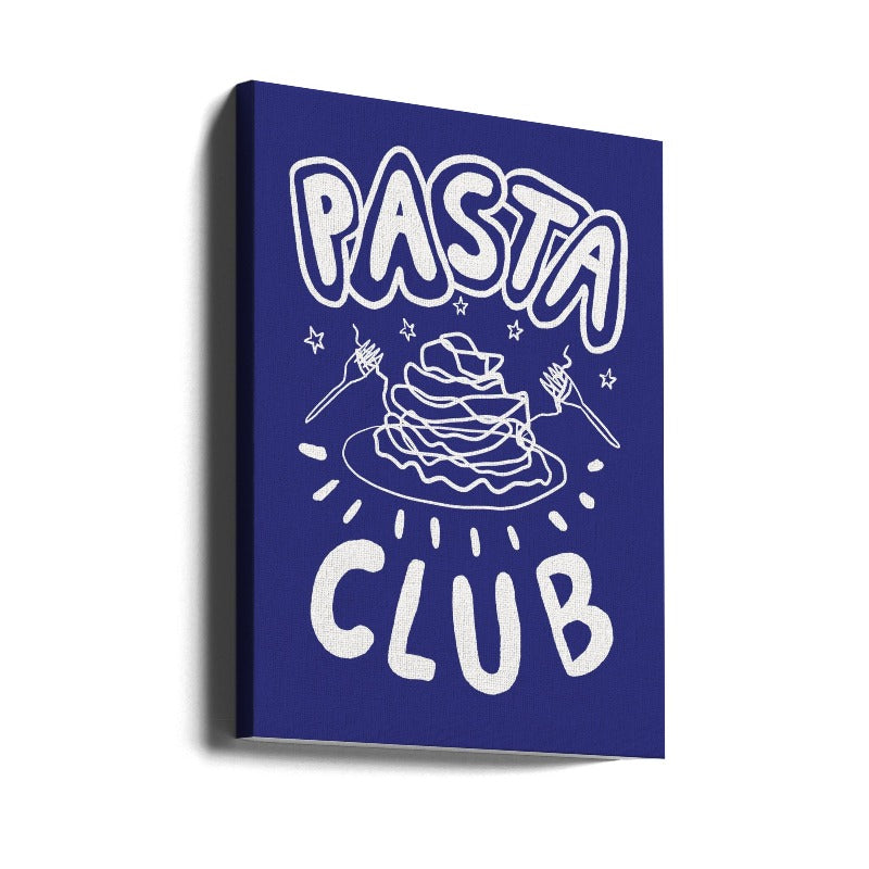 Poster Pasta Club Blue Up Art Print