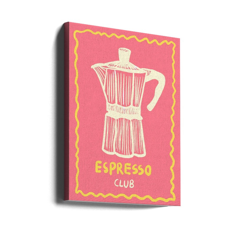 Espresso Club Pink Up Art Print