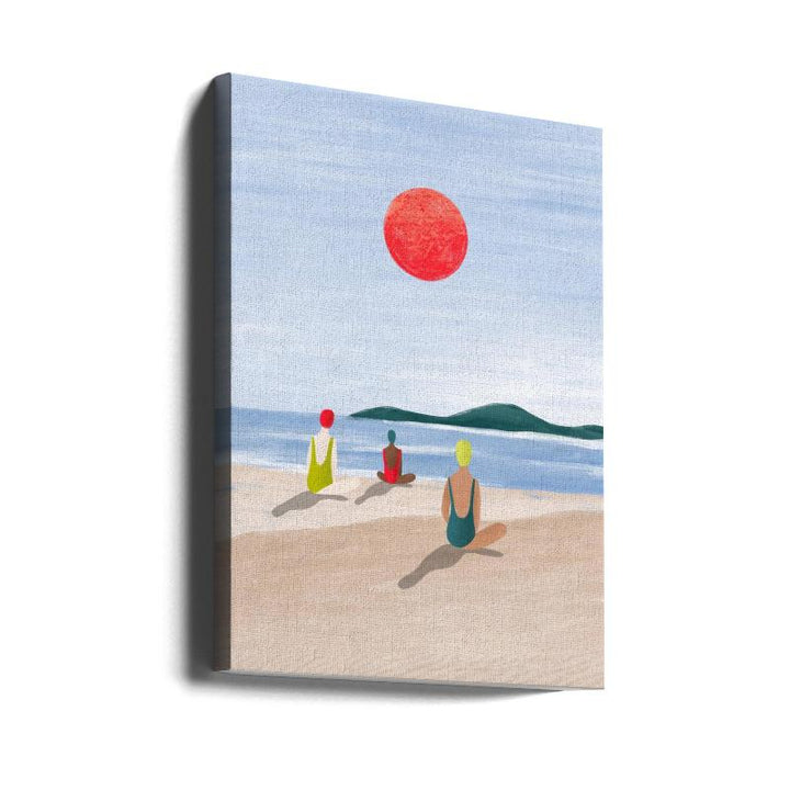 Girls at the Beach Art Print