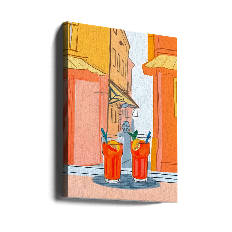 Two Aperols Please! Art Print