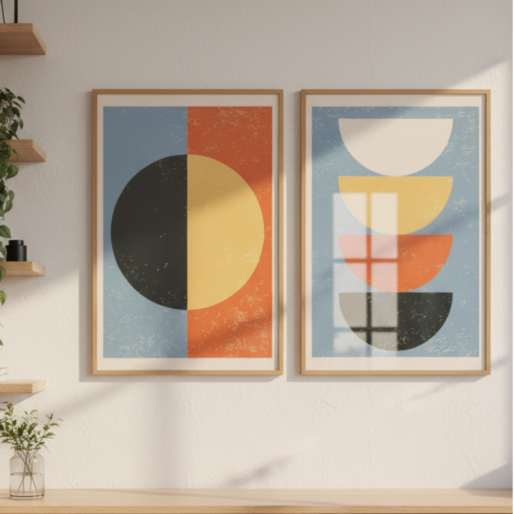 Set  de cuadros "Minimal Abstract Shapes Series #2"