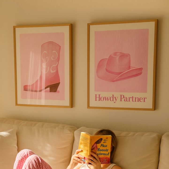 Set de cuadros "Cowgirl"