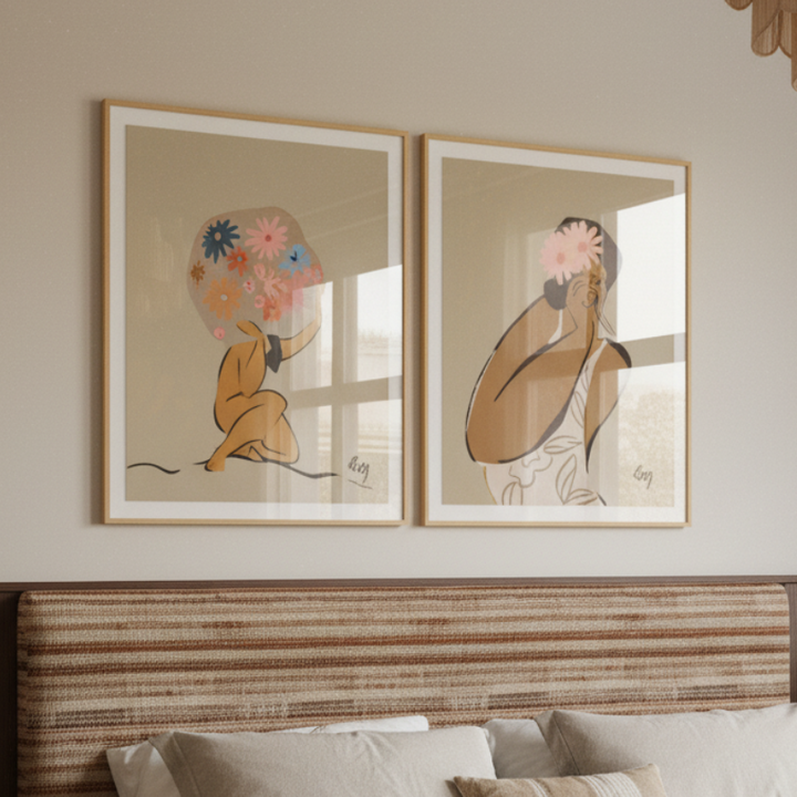 Set de cuadros "Blooming Thoughts"