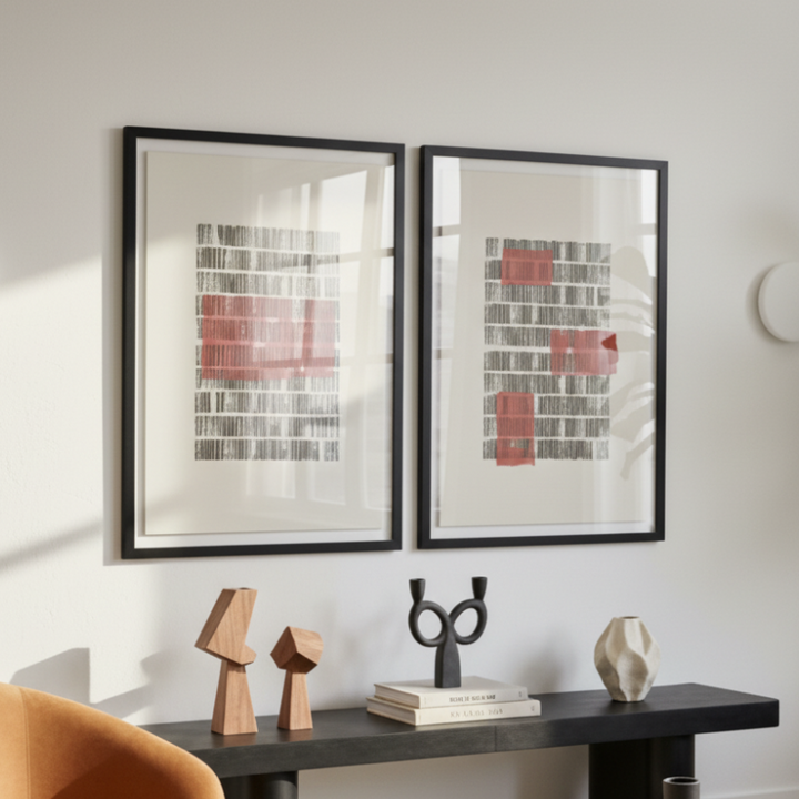 Set de cuadros "Structured Contrast"