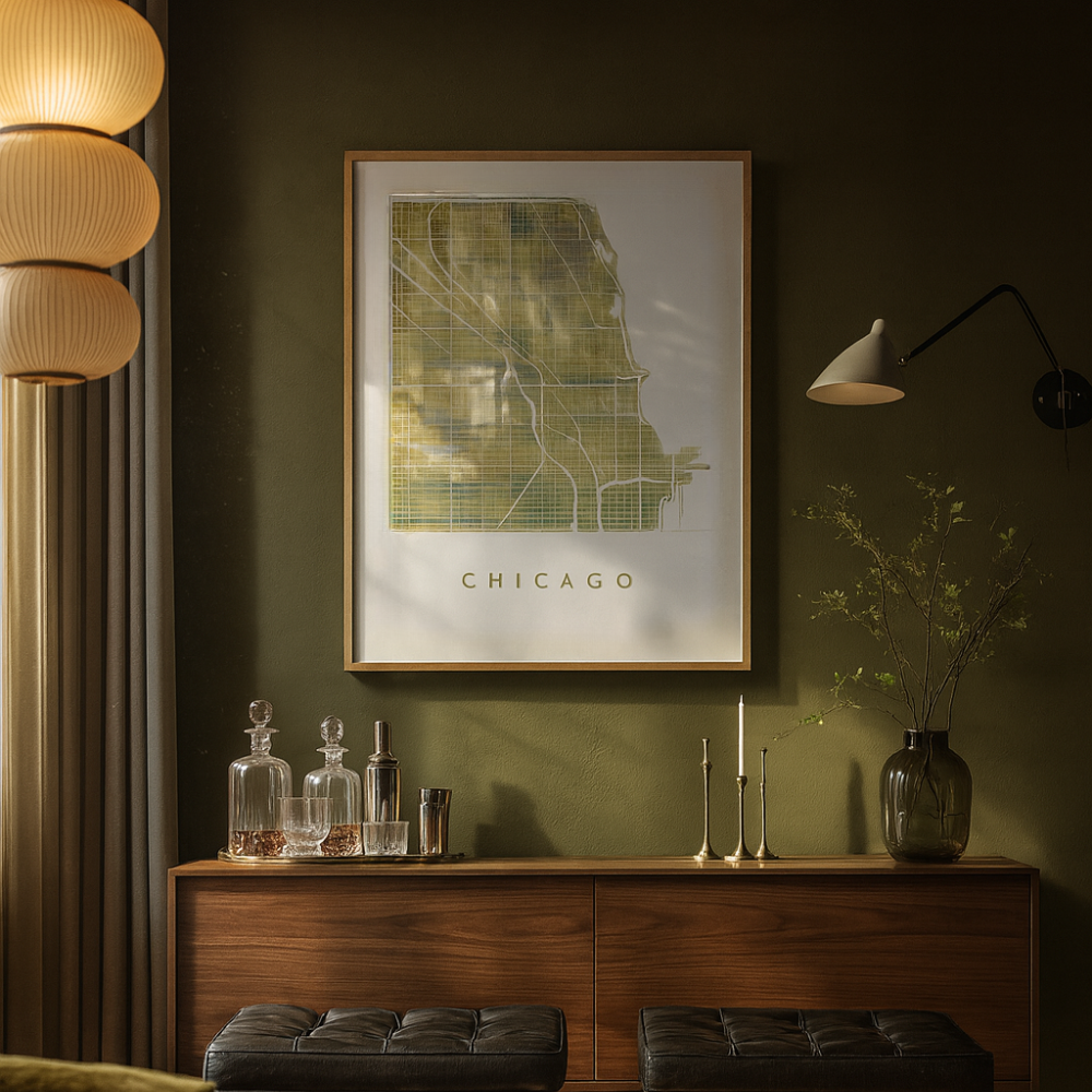 Cuadro "Chicago Illinois II Watercolor"