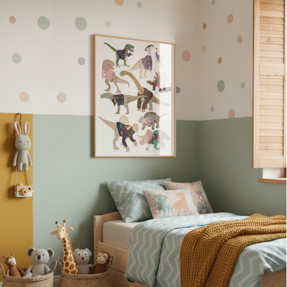 Cuadro "Dinosaurs In 80s Jumpers"