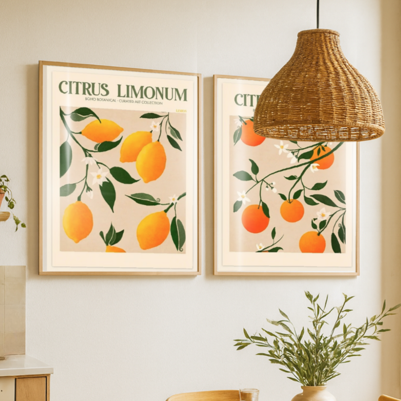 Set de cuadros "Citrus"