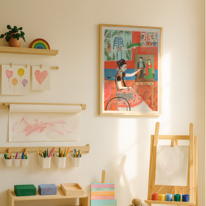 Cuadro "Frida in the Blue House"