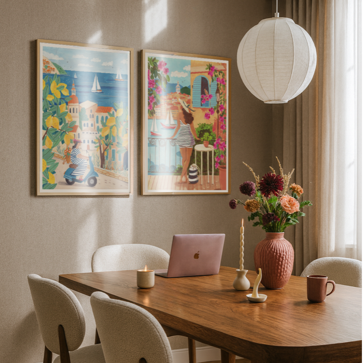 Cuadro "Woman in the Amalfi Coast"