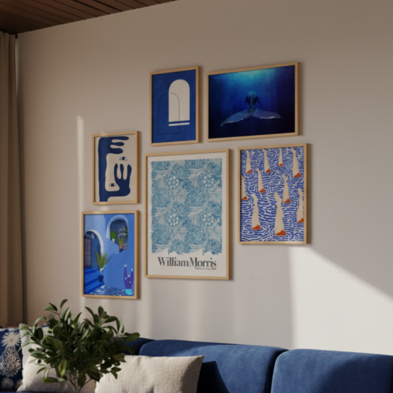 Blue II Gallery Wall