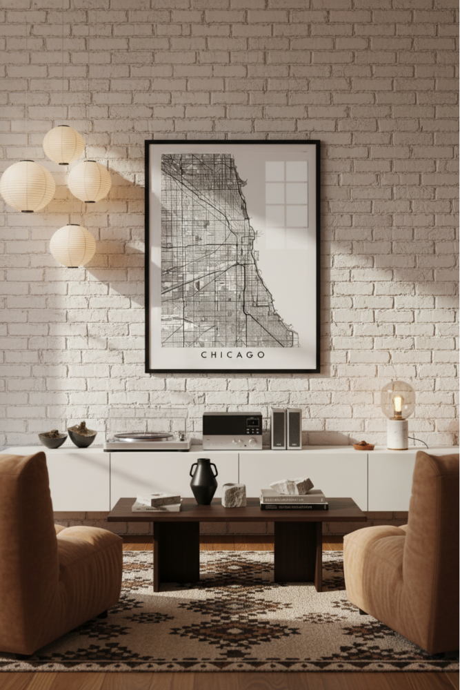 Cuadro "Chicago Illinois City Watercolor"