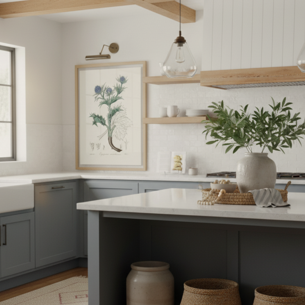 Cuadro "The Sea Holly (eryngium Mmaritimum) Medical Botany"