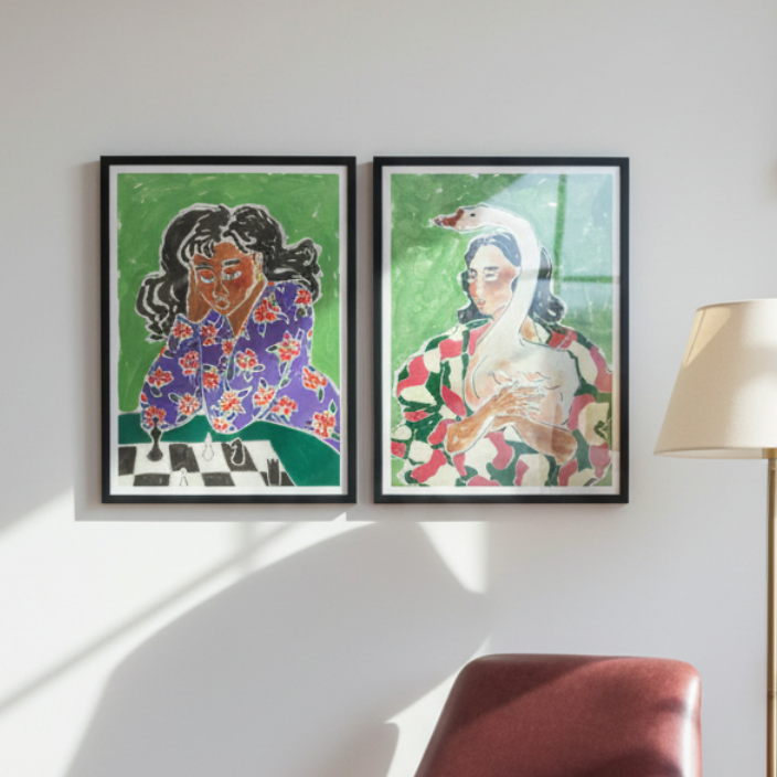 Set de cuadros "Green Thoughts"