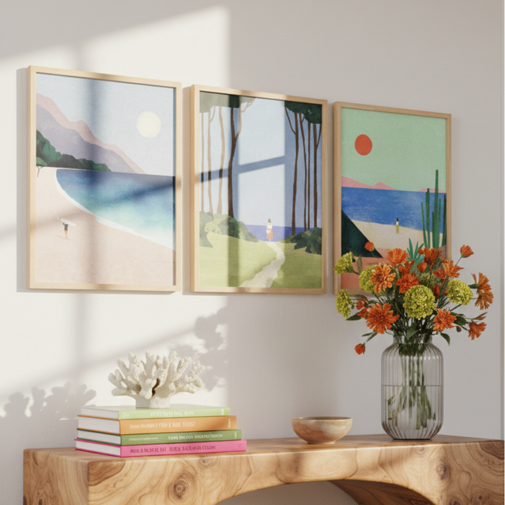 Set de cuadros "Coastal Trails"