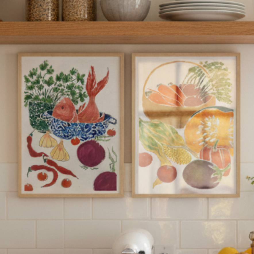 Set de cuadros "Mediterranean Kitchen"