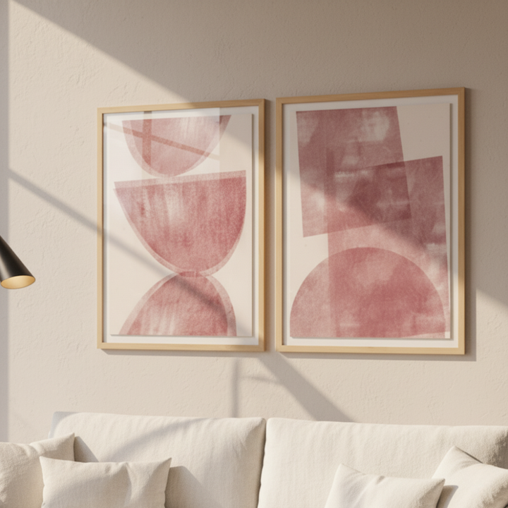 Cuadro "Red Geometric Balance No 4"