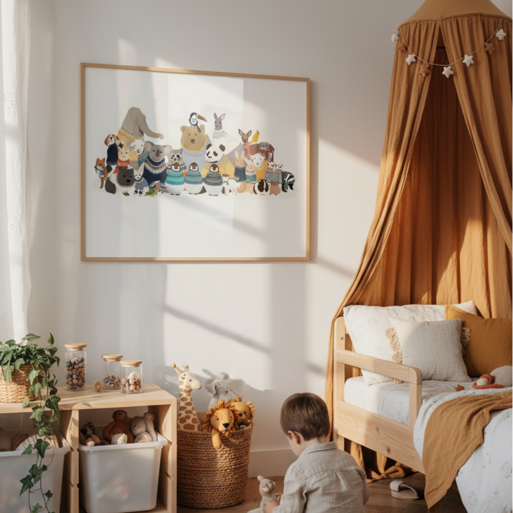 Cuadro "Big Group of Friends In Jumpers"