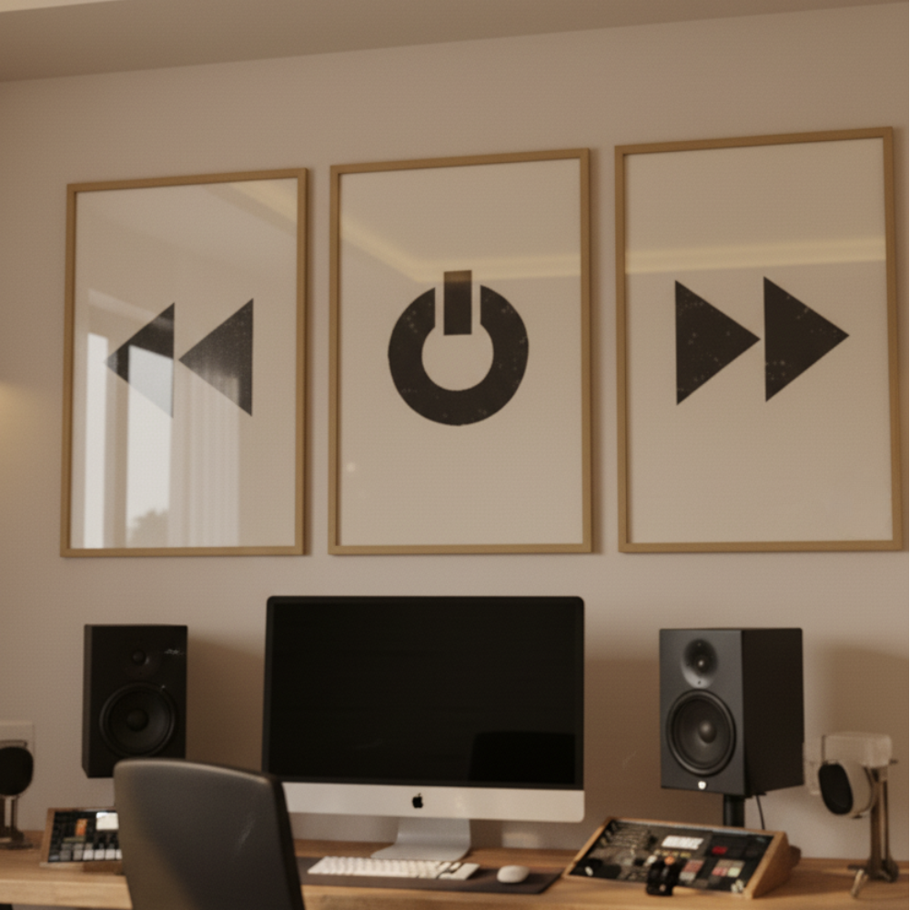 Cuadro "Black Minimal Shapes Series #5"