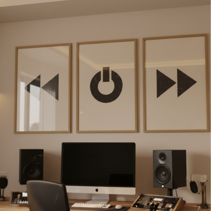 Cuadro "Black Minimal Shapes Series #8"