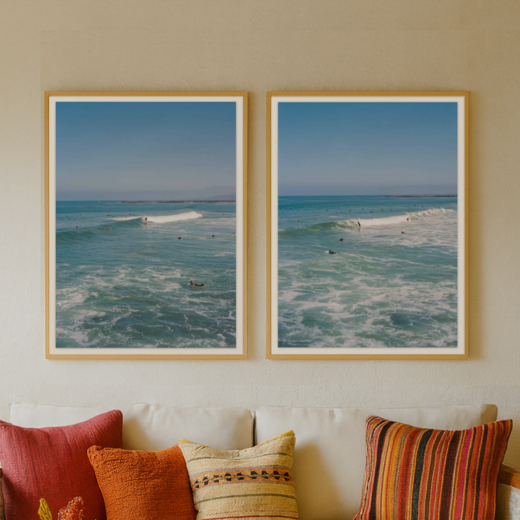 Set de cuadros "San Diego Ocean Beach"