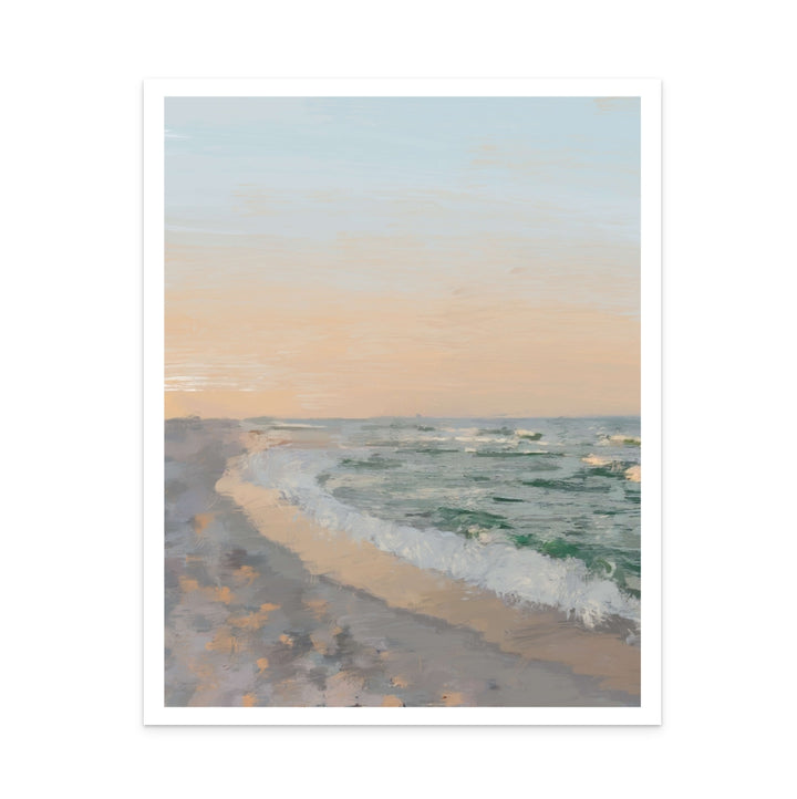 Amanecer en la playa Art Print