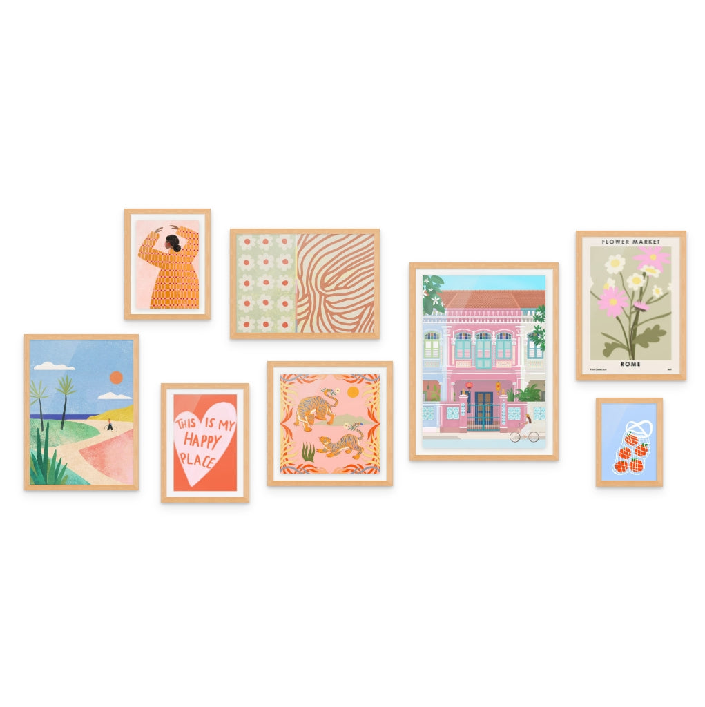“Happy Corners” Gallery Wall