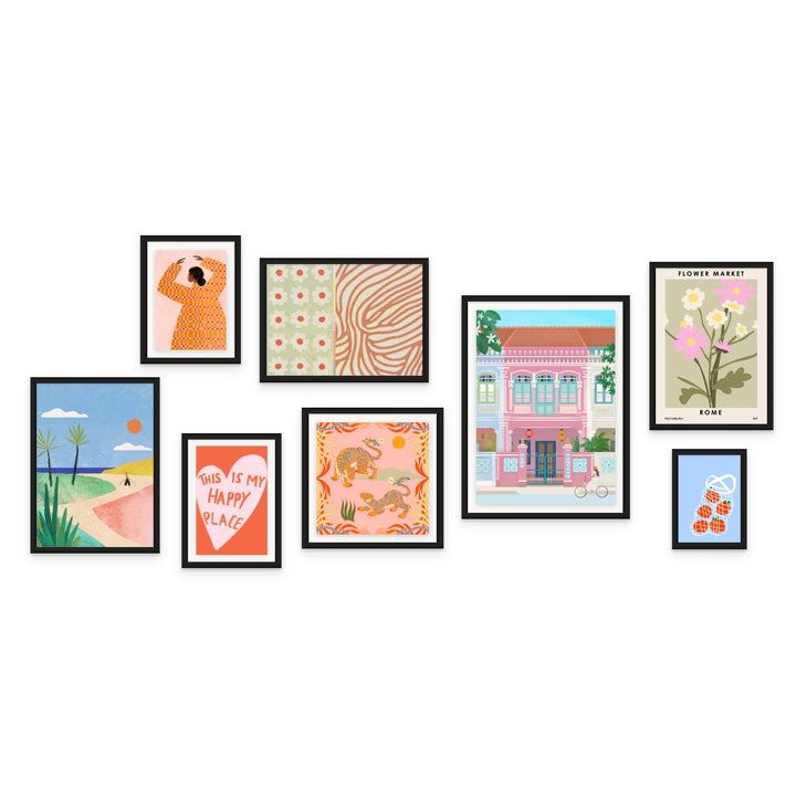 “Happy Corners” Gallery Wall