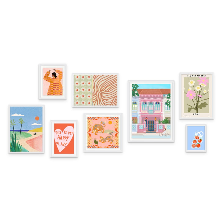 “Happy Corners” Gallery Wall