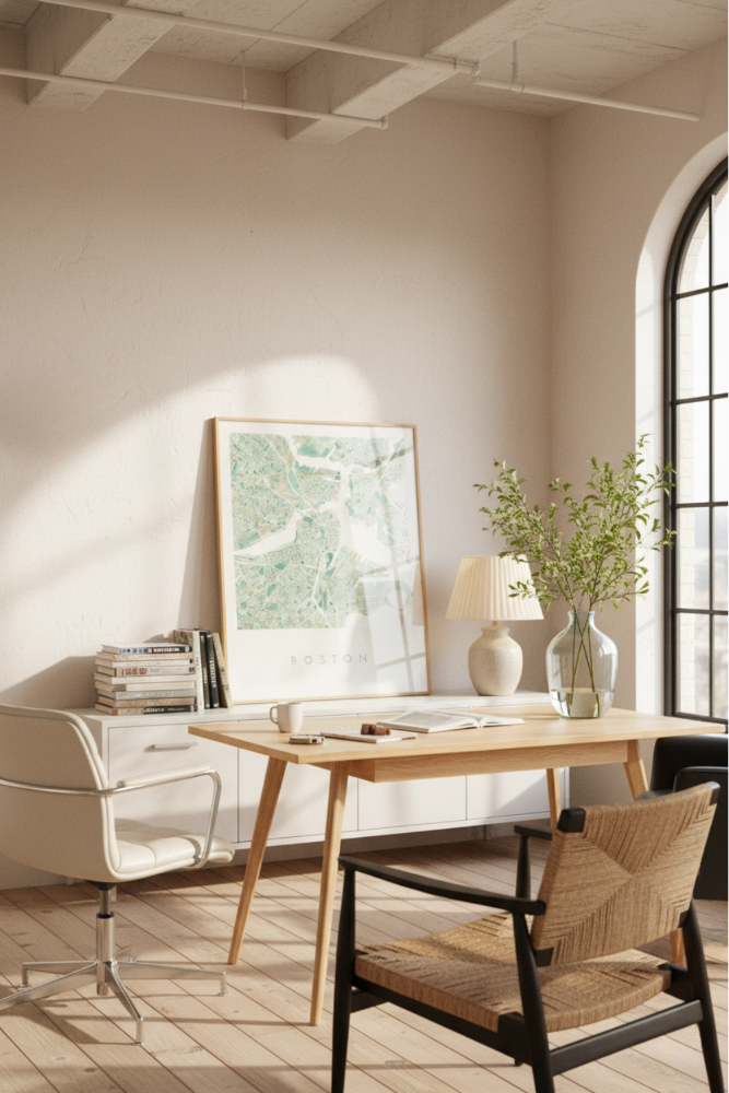 Cuadro "Boston Green Watercolor"