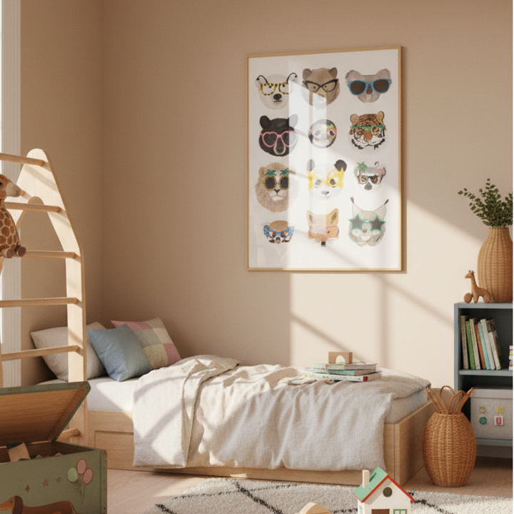 Cuadro "Big Animals in glasses"