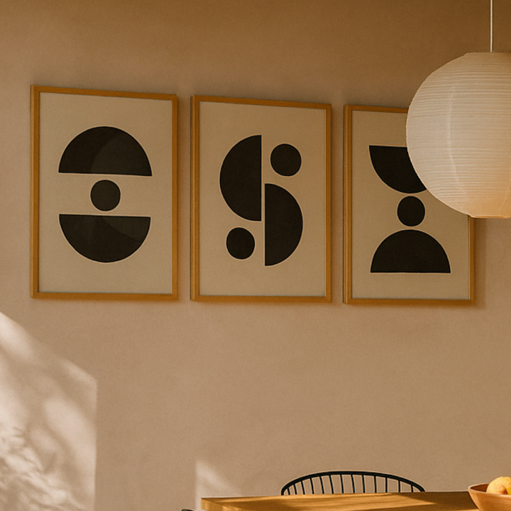 Cuadro "Black Abstract Shapes Series #2"