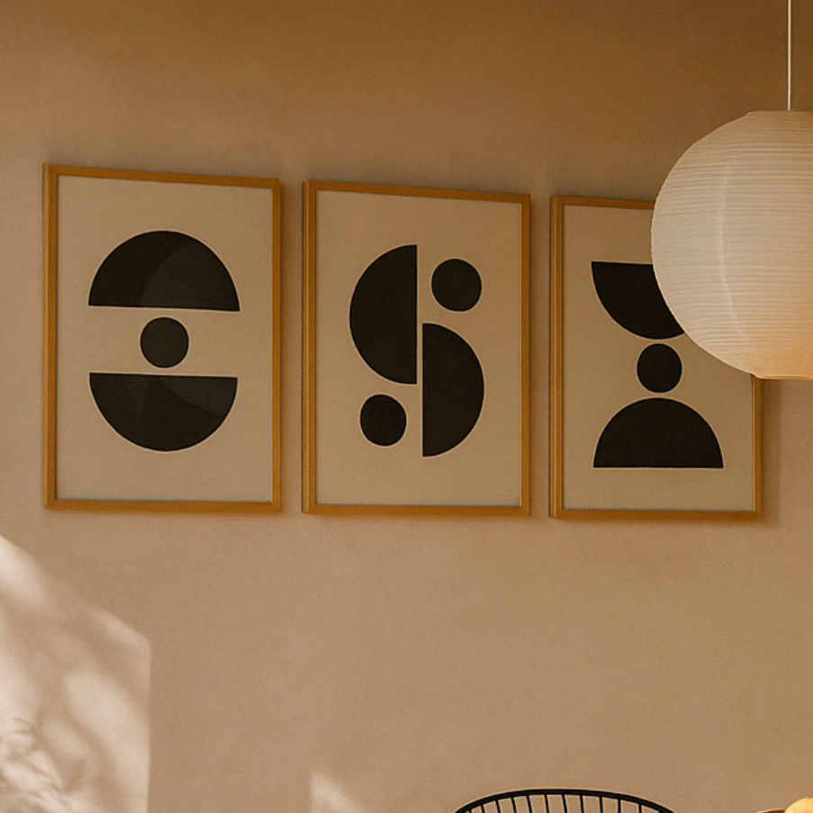 Cuadro "Black Abstract Shapes Series #4"