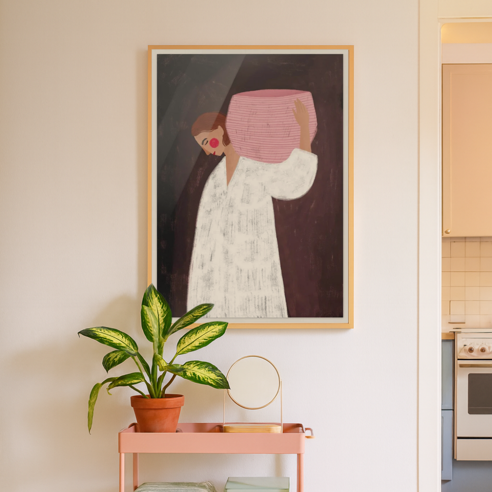Cuadro "The Woman with the Pink Basket"