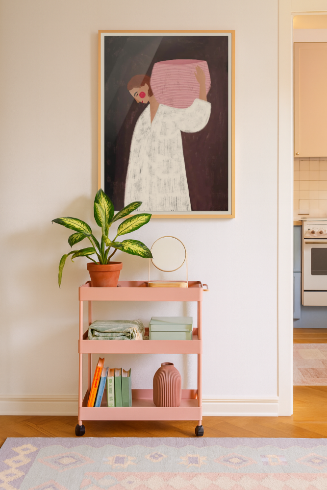 Cuadro "The Woman with the Pink Basket"