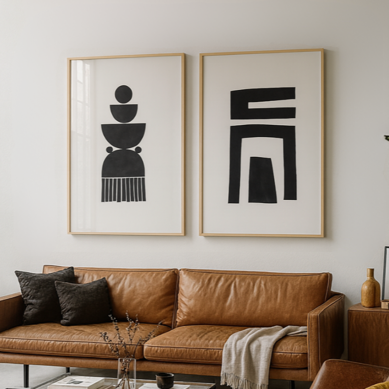 Set de cuadros "Abstract Assemblage"