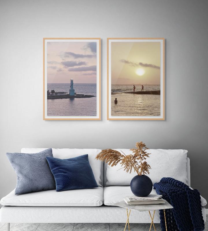 Set "Formentera Lighthouse" + "Sunset in Ibiza" Art Prints