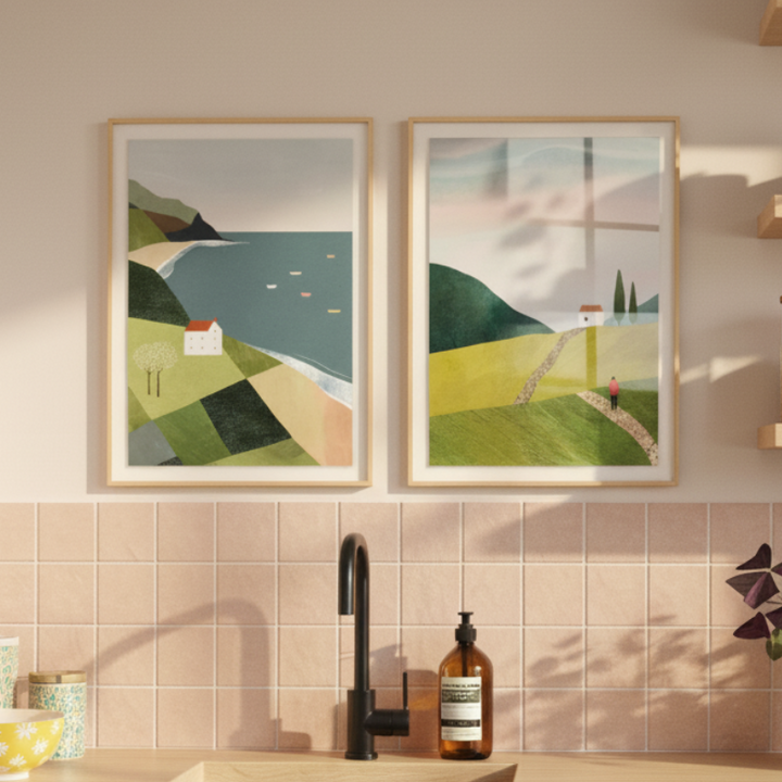 Set de cuadros "Fields and Shores"