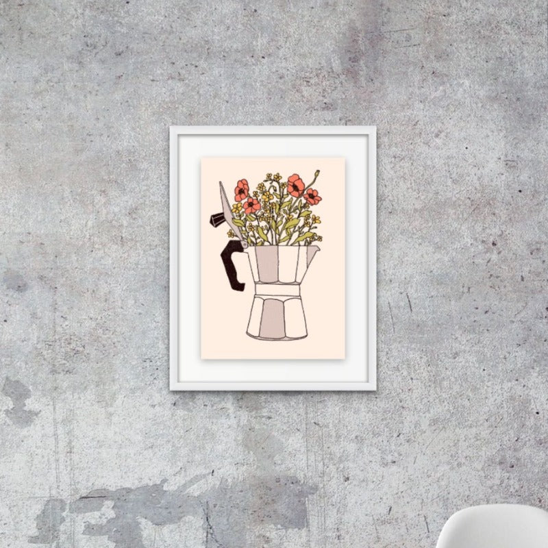 Moka Flowers Art Print