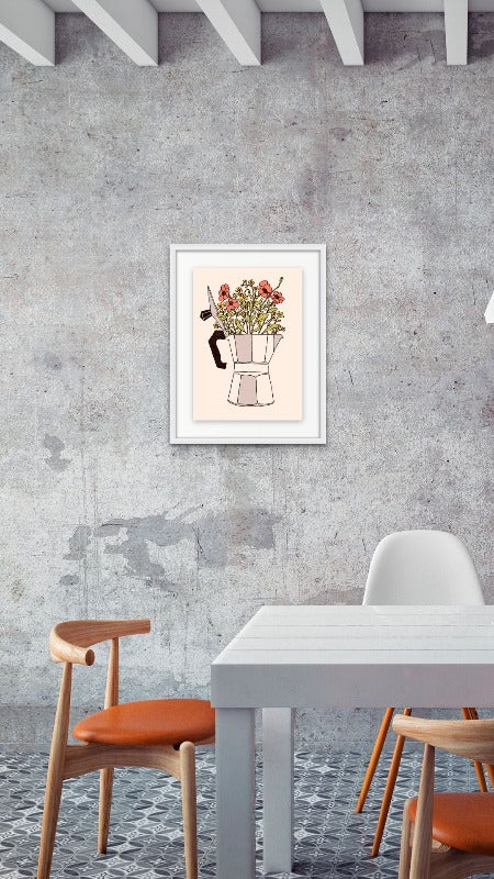 Moka Flowers Art Print