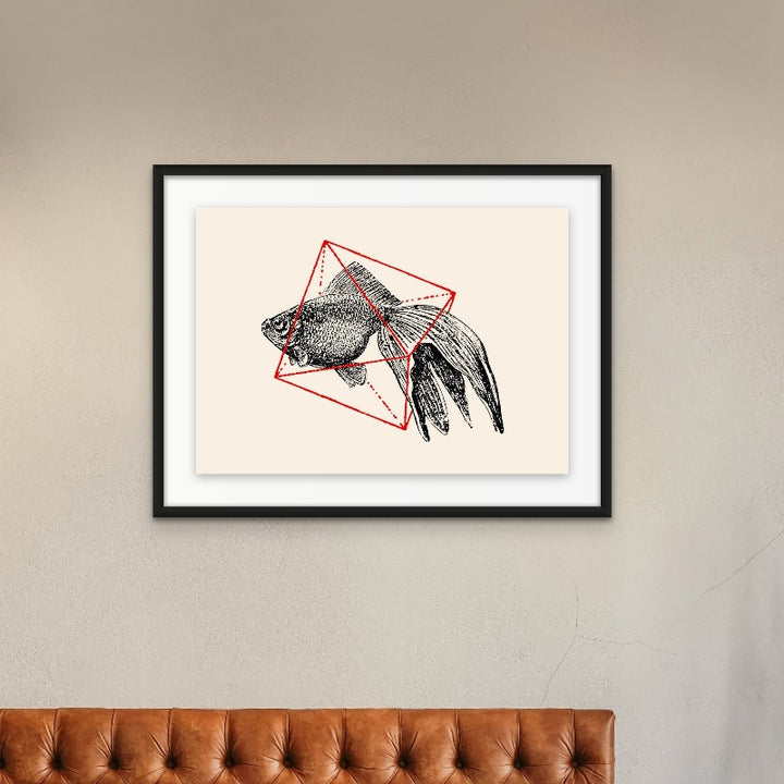 Fish In Geometrics NAo3 Art Print