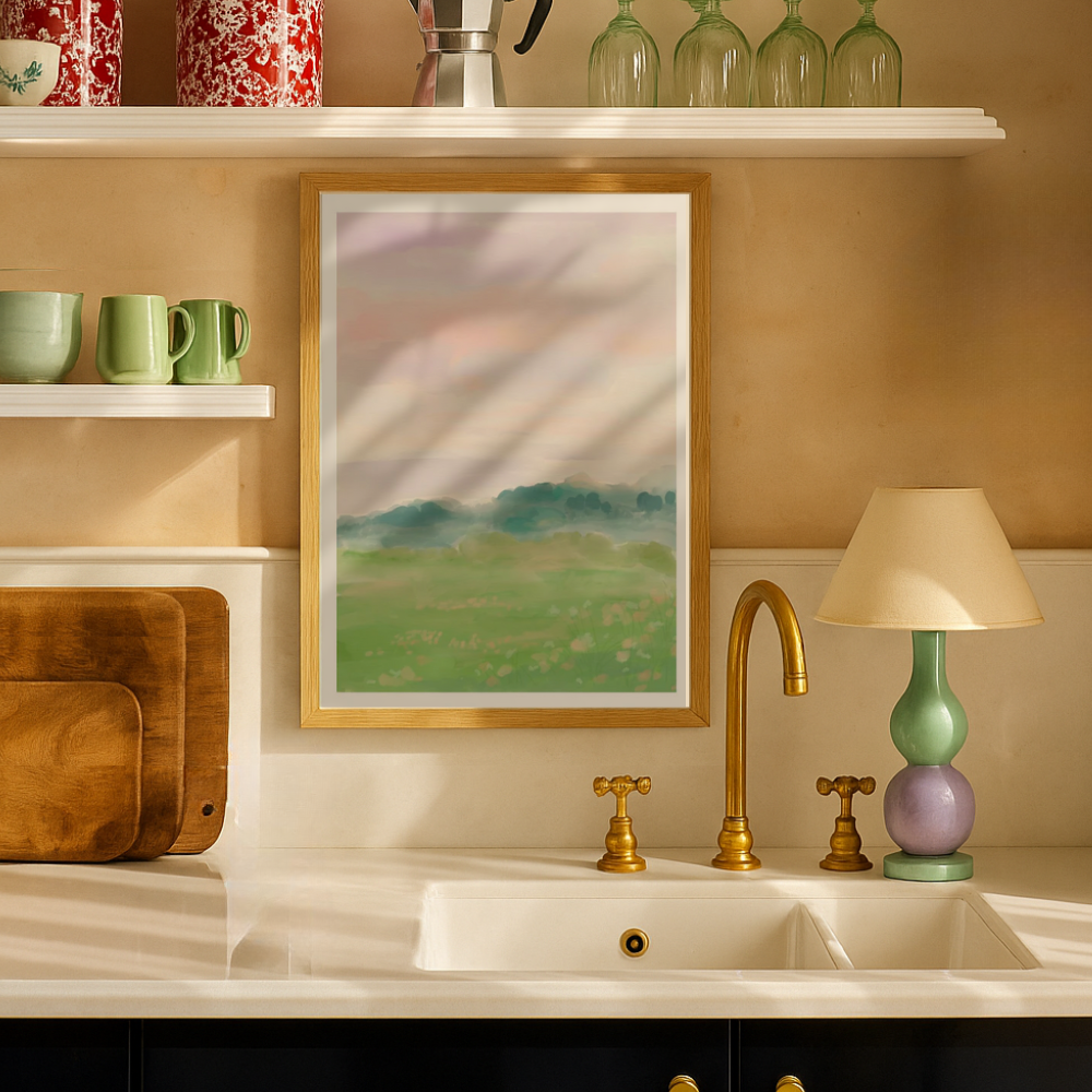 Cuadro "Misty Morning Fields"