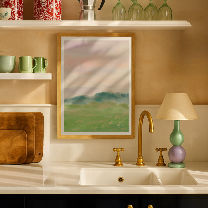 Cuadro "Misty Morning Fields"