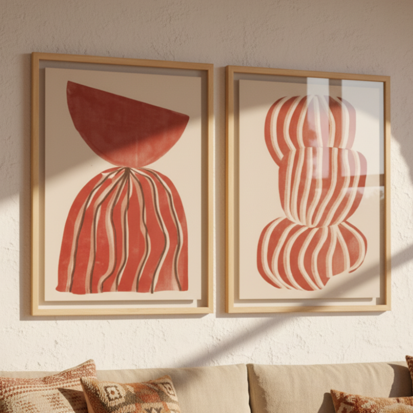 Set de cuadros "Rustic Flow"