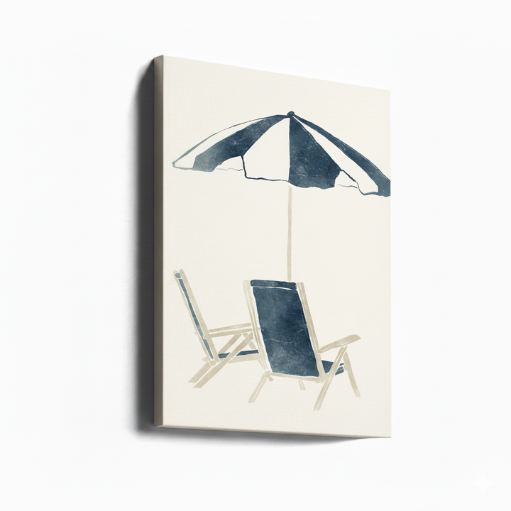 Cuadro "Blue Umbrellas and Chairs"