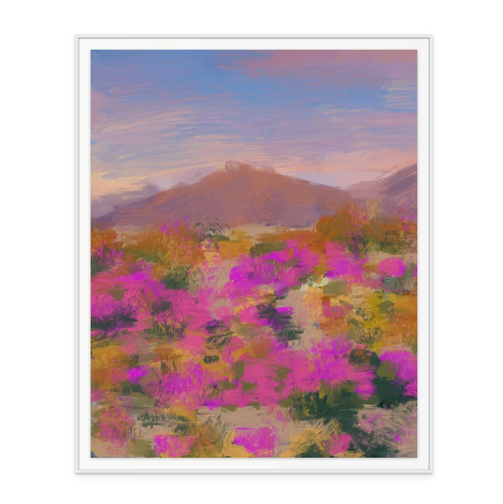 Flores en el desierto Art Print