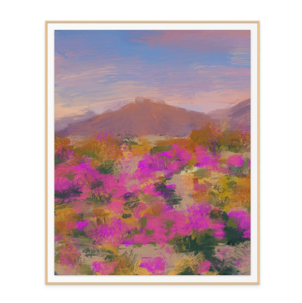 Flores en el desierto Art Print