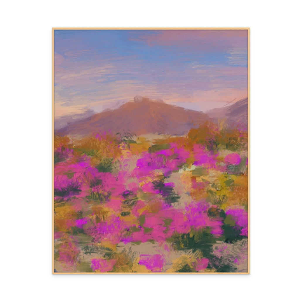 Flores en el desierto Art Print